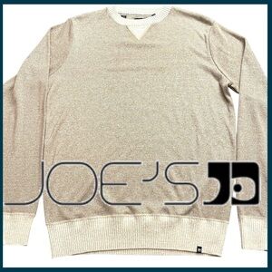 Joe's Jeans Tan/Cream Ribbing Wolf Crew Neck Sweater (M)